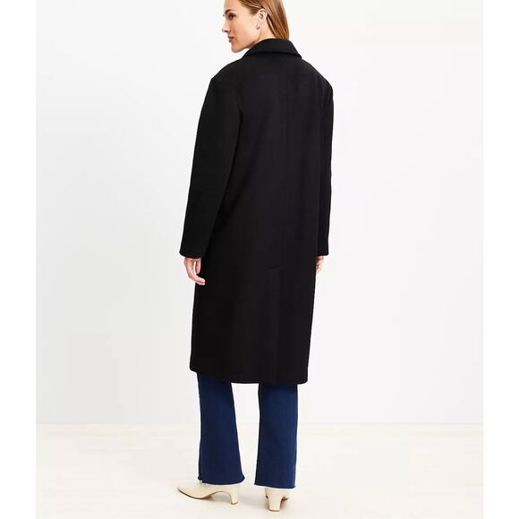 ANN TAYLOR LOFT $210 Doubleface Modern peacoat women's medium - Picture 2 of 3